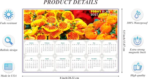 Vista 3 de Calendario magnético 2023 – Imán de calendario – Today is my Lucky Day – Edición #13