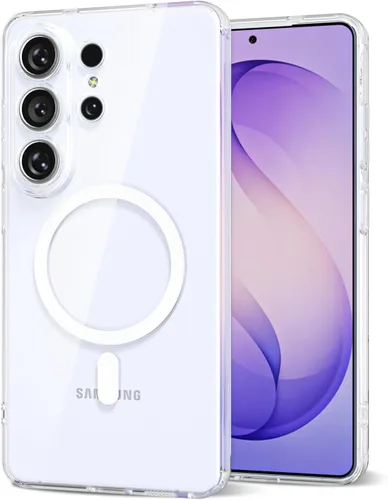Vista 150 de Svanove Funda magnética de silicona para Samsung Galaxy S22, compatible con Magsafe, bonita funda para mujer, goma de gelatina brillante delgada