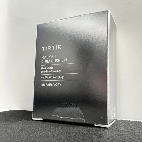 Vista 7 de [*Tamaño mini*] TIRTIR Aura Glow Silver Cushion Base de cojín coreana, (#13N Fair Ivory, 0.15 onzas líquidas)