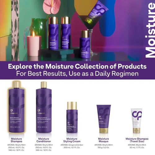 Vista 9 de ColorProof Moisture Shampoo Hydrating Sulfate-Free Shampoo for Color-Treated Hair, Mojito Mint Scent