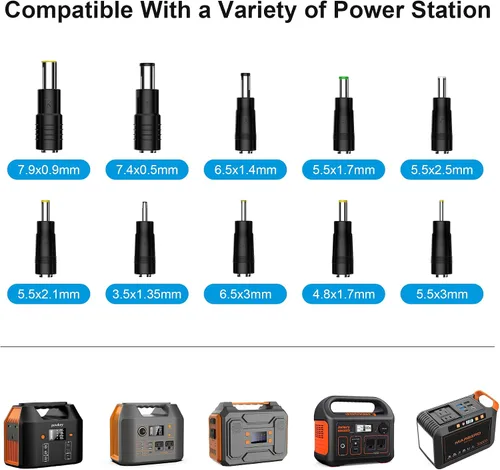 Vista 3 de Adaptador de fuente de alimentación de 19V 3.42A 65W AC/DC Transformador Convertidor 100V ~ 240V Entrada de CA con enchufe de 0.217 inx 0.098 in