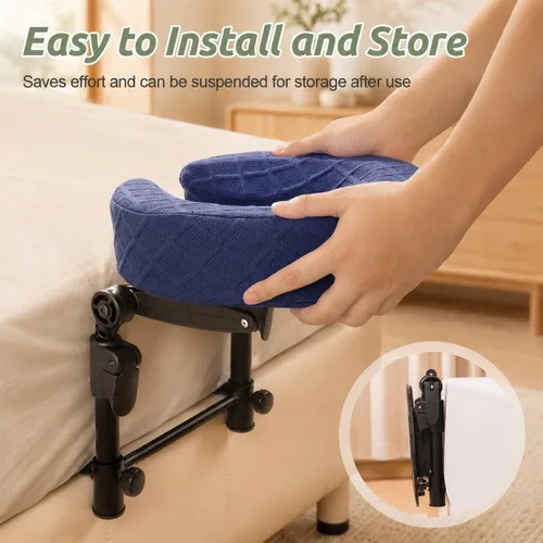 Vista 5 de Reposacabezas de masaje para cama, cuna ajustable para masaje facial en casa, kit de mesa de masaje portátil para colchón de dormir, almohada boca
