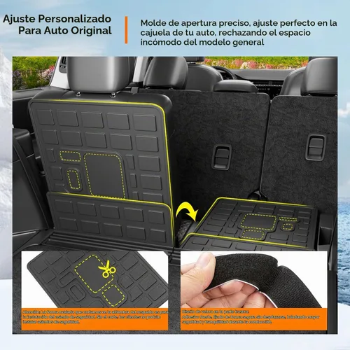 Vista 2 de powoq Alfombra de Carga Compatible con Jeep Grand Cherokee L 2021-2025 Alfombra de Maletero Overland Forro de Carga TPE Forro de Maletero