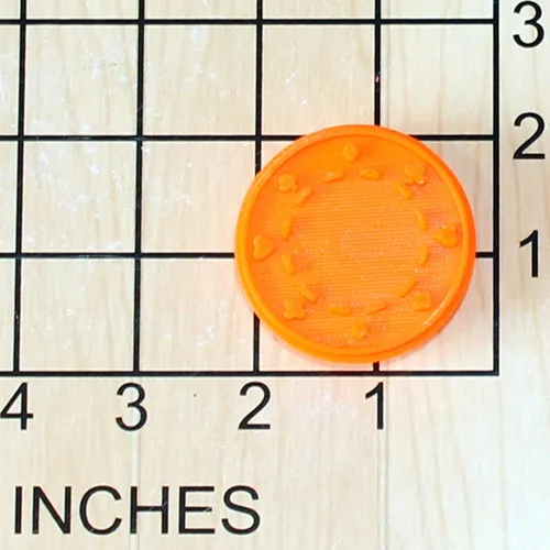Vista 2 de Poker Chip Forma Cupcake Tamaño Decorar Fondant Sello y Mango #1462