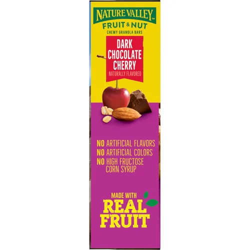 Vista 6 de Nature Valley Barras de granola de frutas y nueces, cereza de chocolate oscuro, 6 unidades, 7.4 onzas