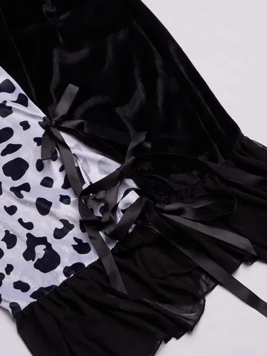 Vista 5 de Dreamgirl Disfraz Diva dálmata talla plus, para mujer