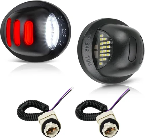 Vista 11 de Bestview Luces de matrícula, bombillas de lámpara LED para etiqueta de parachoques trasero con conjunto de cubierta de carcasa de enchufe