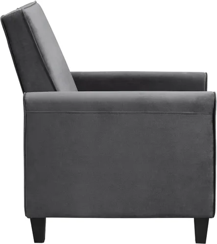 Vista 9 de Naomi Home Olivia Sillón reclinable suave con reposapiés ajustable, silla de descanso compacta, sillón reclinable de lino suave y transpirable