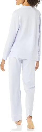 Vista 2 de Tienda Essentials Conjunto de pijama de manga larga modal de algodón para mujer (disponible en tallas grandes)