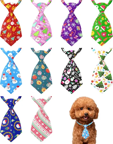 Vista 61 de PET SHOW Paquete de 10 corbatas para perros de feliz cumpleaños, XS