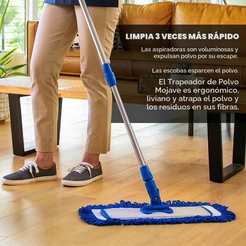Vista 4 de Almohadillas de microfibra Mojave de 18 pulgadas (paquete de 2) - Cabezal de repuesto y repuesto para trapeadores de microfibra, reutilizables
