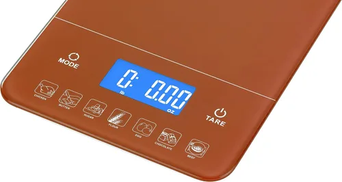 Vista 3 de Ozeri Touch III - Báscula digital de cocina con contador de calorías, 22 libras (22.0 lbs), ocre quemado