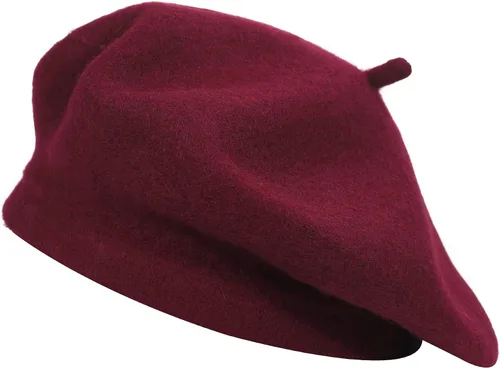 Vista 184 de ZLYC - Boina francesa de lana unicolor para mujeres y niñas