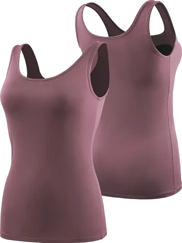 Vista 3 de CADMUS Camisetas sin mangas de compresión para mujer, brasier deportivo integrado, paquete de 3