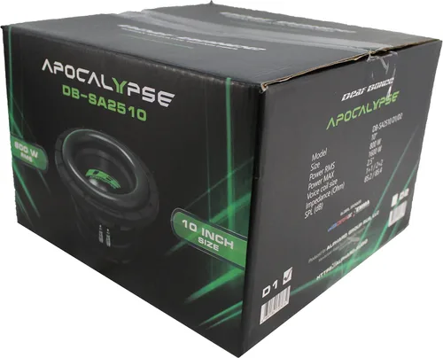 Vista 5 de Deaf Bonce Car Audio SA2510-D1 - Subwoofer de graves Apocalypse Dual 1 Ohm 1600W