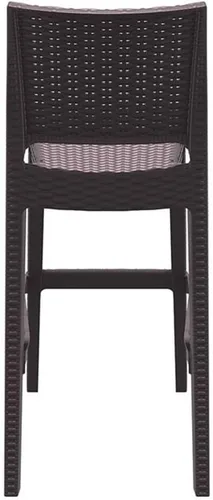 Vista 5 de Compamia Jamaica - Taburete de bar de resina Wickerlook para patio, color marrón (juego de 2)