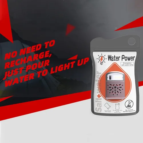 Vista 3 de weilaike Lámpara de agua salada, 3 lámparas LED, luces al aire libre, lámpara de emergencia sin batería, adecuada para actividades al aire libre