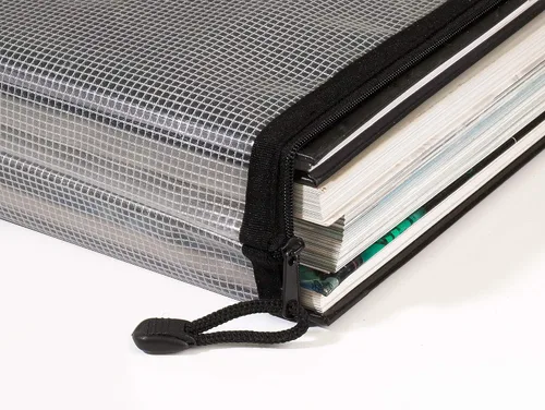 Vista 3 de Snopake Bolsa de malla EVA Zippa A5 Negro - Pack de 3