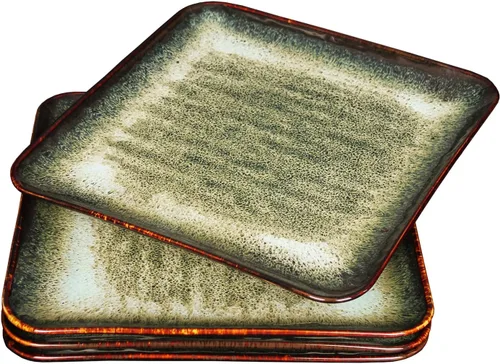 Vista 10 de Juego de platos de porcelana para cena, juego de 2, para fruta, postre, plato para aperitivos, pan, cupcake, ensalada - Apto para microondas