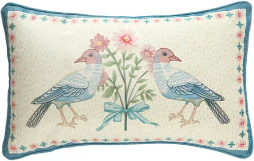 Vista 69 de patdrea Funda de almohada de terciopelo francés de diseño, 18 x 18 pulgadas Aviario