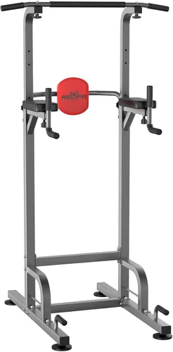 Vista 7 de RELIFE REBUILD YOUR LIFE Power Tower Estación de Barra de Dominadas Estación de Fondos para Gimnasio en Casa Entrenamiento de Fuerza Equipo