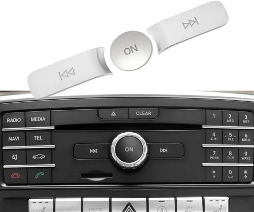 Vista 12 de Cubierta de botón de volumen ON para radio de automóvil, compatible con Mercedes Benz B C E G Clase W246 W204 W212 ML W166 CL/SL/CLA/CLS/SLK