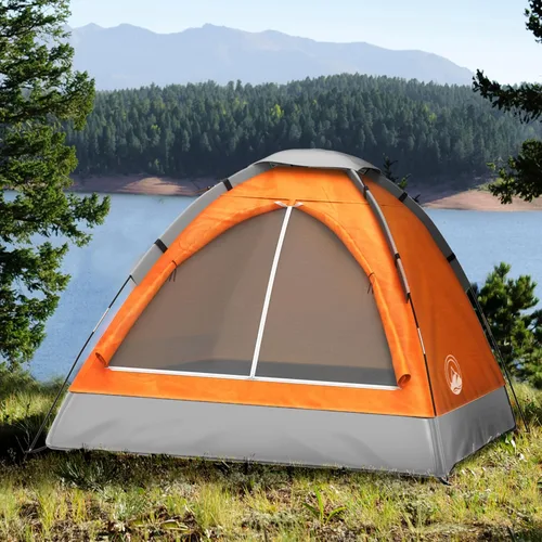 Vista 6 de Wakeman Tents 2-Person Tent with Removable Rain Fly and Carry Bag – Comes with Camping Lantern with Fan – Weather-Resistant Camping Accessories by