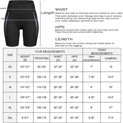 Vista 6 de Lo.gas Pantalones cortos de ciclismo para mujer, acolchados 4D, pantalones cortos de ciclismo con relleno, bolsillos de carretera, cintura ancha