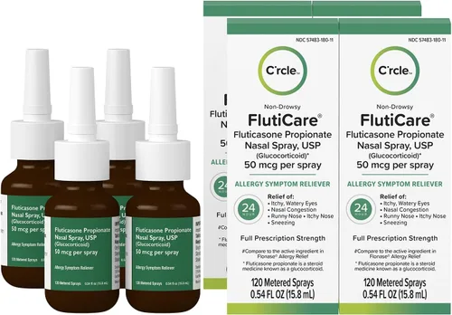 Vista 12 de Fluticasone - Aerosol Nasal para Alivio de Alergias – 24 horas sin somnolencia – Aerosol nasal para alivio de alergias sinusales – Fuerza