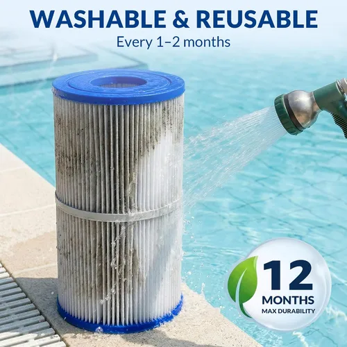 Vista 5 de Paquete de 2 filtros de repuesto para spa PRB25-IN, C-4326, FC-2375, compatible con Jacuzzi J-200 y filtro de bañera de hidromasaje Pentair, 25 pies