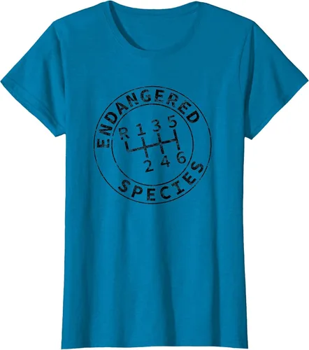 Vista 19 de Endangered Species Stick Shift Manual Transmission Drivers T-Shirt Baby Blue