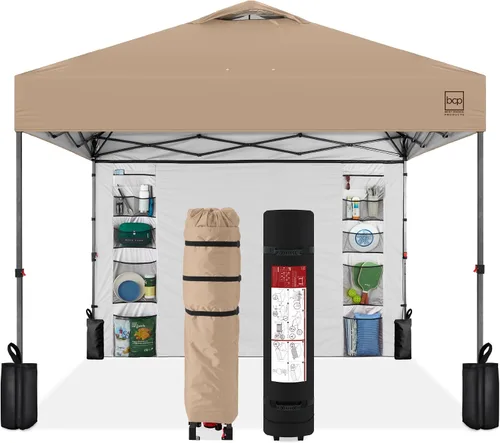 Vista 35 de Best Choice Products Carpa Toldo Desplegable de 10x10 pies para Instalación de 1 Persona, Refugio Portátil Instantáneo con Botón de 1 Toque