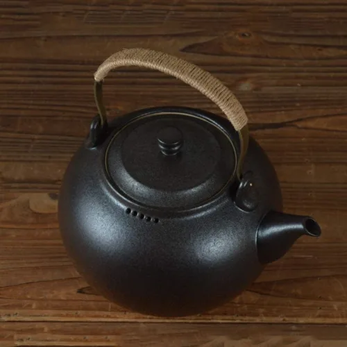 Vista 2 de LIOONS Hervidor de té de grado alimenticio, tetera creativa de moda, silbato de cerámica, tetera de fuego directo para el hogar, tetera de gran
