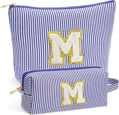Vista 38 de Set de Bolsos de Maquillaje de Viaje - Bolso Inicial de Aseo de Viaje, Bolso de Cosméticos Portátil Bolso de Maquillaje de Viaje con Artículos Azul