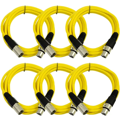 Vista 30 de SEISMIC AUDIO - SAXLX-2 - Paquete de 6 cables de conexión XLR macho a XLR hembra de 2 pies - Equilibrados - Cables de conexión de 2 pies