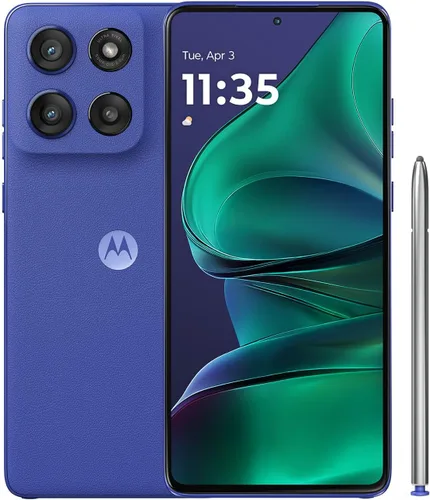Vista 3 de Motorola Moto G Stylus 5G 2024 desbloqueado 8/128GB 50MP cámara Caramel Latte + Moto Buds 2 Bundle