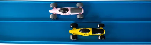 Vista 6 de Blu Track Racers (paquete de 3 pastel)