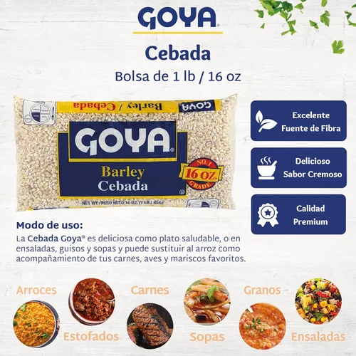 Vista 7 de Goya Grano de cebada seca, grapas de despensa, auténtico básico latino