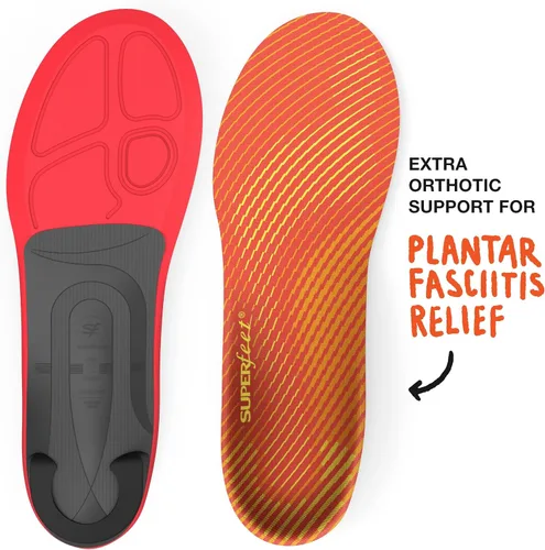 Vista 6 de Superfeet Plantillas para aliviar el dolor de correr para aliviar la fascitis plantar y corredores con soporte para todas las alturas del arco