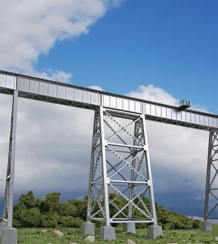 Vista 12 de Walthers Cornerstone Puente de ferrocarril de doble vía Pilar concreto pkg(2) 933-4553 HO Escala Modelo Ferrocarril - Kit de estructura