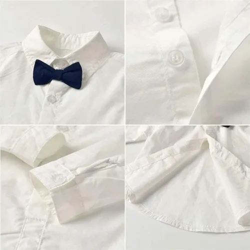 Vista 6 de SANGTREE Conjunto de traje de caballero para niños, 3 meses a 14 años
