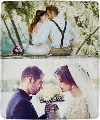 Vista 7 de Manta personalizada con imagen, mantas personalizadas con fotos, regalos personalizables para parejas, cumpleaños, aniversario de boda, 1 foto, 50 x