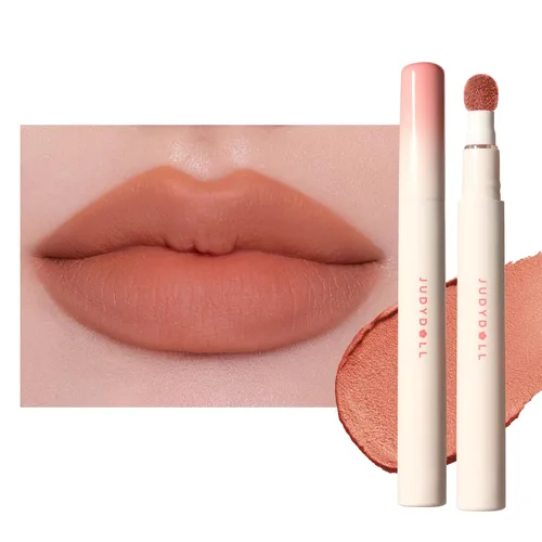Vista 16 de JUDYDOLL - Lápiz labial para mujer, color rojo mate, larga duración N12 Toffee Peach