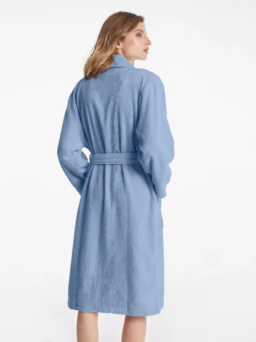 Vista 5 de SIORO Batas de tela de rizo para mujer, bata de baño de algodón suave, bata de ducha larga, cuello de chal, ropa de descanso, S-XL