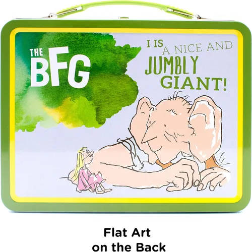Vista 4 de AQUARIUS Dahl- The BFG Fun Box - Caja de almacenamiento de lata resistente con mango de plástico y cubierta frontal en relieve, mercancía