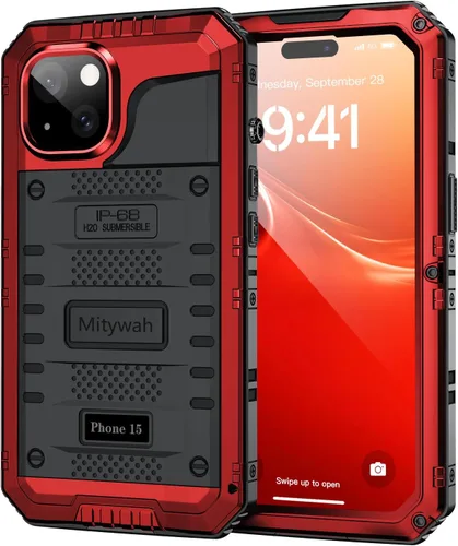Vista 46 de Mitywah Funda impermeable para iPhone 7/iPhone 8 / iPhone SE 2020, funda de metal resistente de grado militar, protección de cuerpo completo