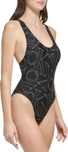 Vista 5 de Calvin Klein Traje de baño de una pieza con copas extraíbles de espalda cruzada