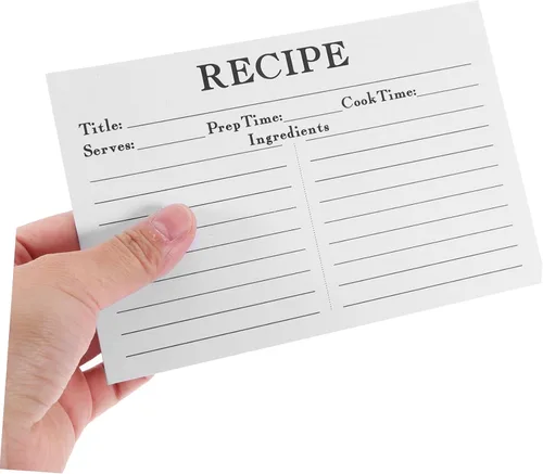 Vista 3 de TEHAUX 50pcs Tarjetas de Receta Fotos Sellos para Cocinar Accesorios de Cocina Uso Diario Receta Papel
