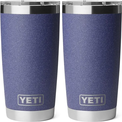 Vista 44 de YETI Rambler - Vaso de acero inoxidable con aislamiento al vacío de 20 onzas con tapa MagSlider Azul marino