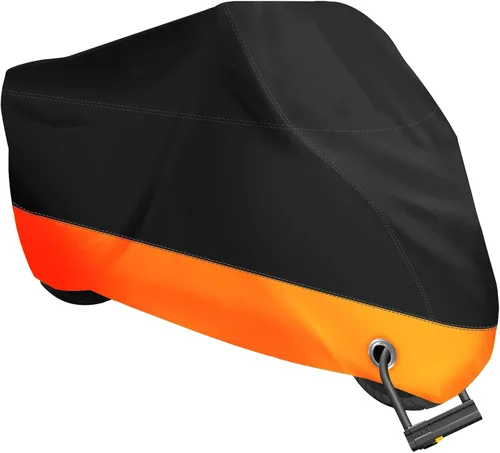 Vista 12 de XYZCTEM Funda para motocicleta – Bolsa de almacenamiento impermeable para exteriores, hecha de material Oxford, se adapta a todos los motores